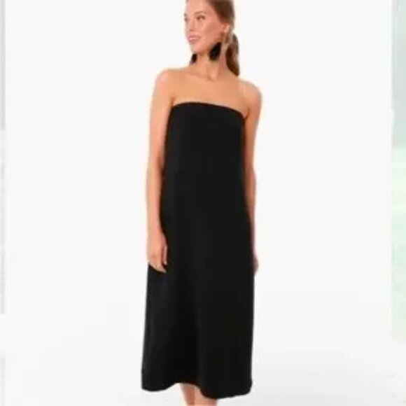 NWT Tuckernuck Strapless Noir Crepe Marin Dress, Black, Size Medium - Picture 6 of 11